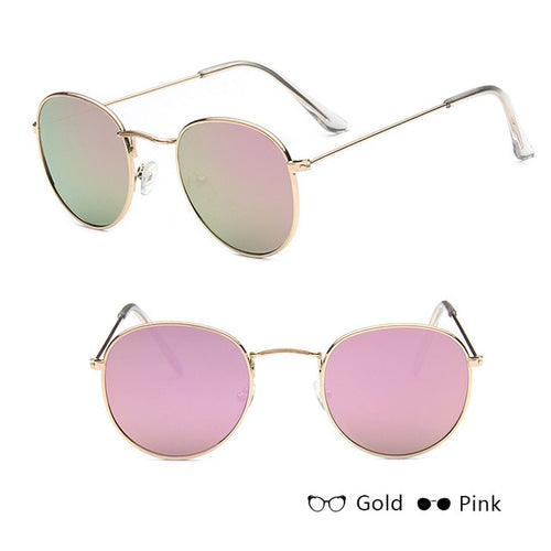 LeonLion 2019 Classic Small Frame Round Sunglasses Women/Men Brand Designer Alloy Mirror Sun Glasses Vintage Modis Oculos