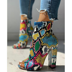 2020 Nightclub Spring Serpentine Zipper High Heels Women Fashion High Heels 10cm Heels Platform Sandals Party Wedding Shoes