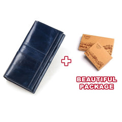 KAVIS Genuine Leather Women Clutch Wallet and Female Coin Purse Portomonee Clamp For Phone Bag Card Holder Handy Passport walet