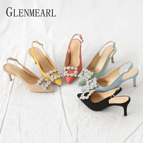 2020 Summer Pumps Sexy snake print Slippers Sandals Shoes Women Thin High Heels Square Toe Sandal Lady Pump Shoes Mules