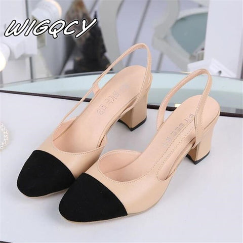 2020 Summer Pumps Sexy snake print Slippers Sandals Shoes Women Thin High Heels Square Toe Sandal Lady Pump Shoes Mules