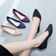 2020 Spring Summer Women Shoes Comfort Pointed Toe Pumps Mid Heels Slip On Female Wedge Shoes Black Pink Casual Ladies Shoes