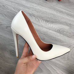 2020 Women Classic Pumps Extreme High Heels 12cm Sexy Stilettos Ladies Pointed Toe Shoes Nude Red Blue Black Beige Leopard Heels
