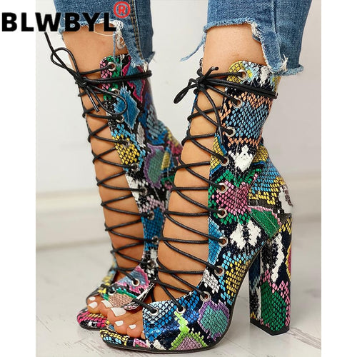 2020 Nightclub Spring Serpentine Platform High Heels Women Fashion High Heels 10cm Heels Platform Sandals Party Wedding Shoes