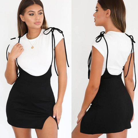 Bigsweety Summer Fashion Mini Dresses Women Sexy o-neck Knit Sheath Dress Button Short-Sleeve bodycon Vestidos Women Clothing