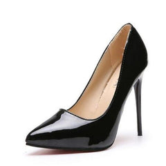 Shoes Woman High Heels Pumps 11cm Tacones Pointed Toe Stilettos Talon Femme Sexy Ladies Wedding Shoes Black Heels Big Size 35-44