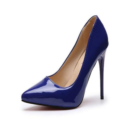Shoes Woman High Heels Pumps 11cm Tacones Pointed Toe Stilettos Talon Femme Sexy Ladies Wedding Shoes Black Heels Big Size 35-44