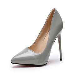 Shoes Woman High Heels Pumps 11cm Tacones Pointed Toe Stilettos Talon Femme Sexy Ladies Wedding Shoes Black Heels Big Size 35-44