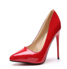 Shoes Woman High Heels Pumps 11cm Tacones Pointed Toe Stilettos Talon Femme Sexy Ladies Wedding Shoes Black Heels Big Size 35-44