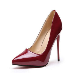 Shoes Woman High Heels Pumps 11cm Tacones Pointed Toe Stilettos Talon Femme Sexy Ladies Wedding Shoes Black Heels Big Size 35-44
