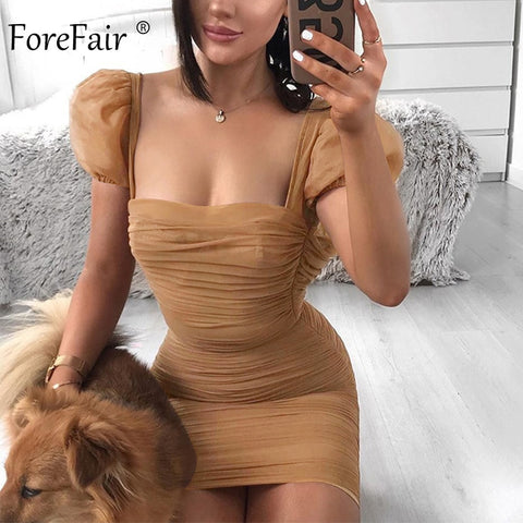 Bigsweety Summer Fashion Mini Dresses Women Sexy o-neck Knit Sheath Dress Button Short-Sleeve bodycon Vestidos Women Clothing
